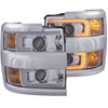 ANZO 111366 | USA Chevrolet Silverado Hd Projector Headlights W/ Plank Style Switchback Chrome W/ Amber (Chrome Rim); 2015-2017 Alternate Image 2