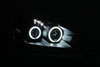 ANZO 121197 | USA Acura Rsx Projector Headlights W/ Halo Black; 2005-2006 Alternate Image 2