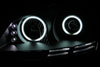 ANZO 121345 | USA Volkswagen Gti Mk5 Projector Headlights W/ Halo Black (Ccfl); 2006-2009 Alternate Image 2