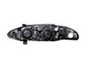 ANZO 121365 | USA Mitsubishi Eclipse Projector Headlights W/ Halo Black G2; 1997-1999 Alternate Image 1