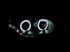 ANZO 121428 | USA Mitsubishi Lancer Projector Headlights W/ Halo Black (Ccfl); 2008-2015 Alternate Image 2