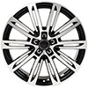 OE Wheels au21-20090-5112-35mb | 20 Replica Wheel AU21 Audi A Series Rim 20x9 Black Machd Wheel Audi A8 1997-2018; 1997-2018 Alternate Image 1