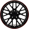 OE Wheels cv08a-17095-5475-54br | 17 Replica Wheel CV08A C6 ZR1 Rim 17x9.5 Redline Wheel Chevrolet Camaro 1993-2002; 1993-2002 Alternate Image 2