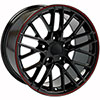 OE Wheels cv08b-18085-5475-56br | 18 Replica Wheel CV08B C6 ZR1 Rim 18x8.5 Redline Wheel Chevrolet Camaro 1993-2002; 1993-2002 Alternate Image 2