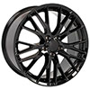 OE Wheels cv22c-20010-5475-79b | 20 Replica Wheel CV22 C7 Z06 Rim 20x10 Black Wheel Chevrolet Corvette (rear only) 2005-2018; 2005-2018 Alternate Image 2