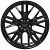 OE Wheels cv25-20085-5120-35b | 20 Replica Wheel CV25 Fits Camaro ZL1 Rim 20x8.5 Black Wheel Chevrolet Camaro 2010-2015; 2010-2015 Alternate Image 1