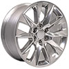 OE Wheels cv26-20090-6550-28p | 20 Replica Wheel CV26 Silverado LTZ Rim 20x9 Polished Wheel Cadillac Escalade 1999-2022; 1999-2022 Alternate Image 2