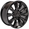 OE Wheels cv32-20090-6550-28b | 20 Replica Wheel CV32 Silverado Rim 20x9 Black Wheel Chevrolet C2500 1988-2000; 1988-2000 Alternate Image 2