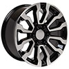 OE Wheels cv35-18085-6550-24mb | 18 Replica Wheel CV35 Sierra 1500 Black Machined 18x8.5 Chevrolet Suburban 1500 1988-2022; 1988-2022 Alternate Image 2