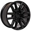 OE Wheels cv36-20090-6550-24b | 20 Replica Wheel CV36 Sierra 1500 Black 20x9 Chevrolet Suburban 1500 1988-2022; 1988-2022 Alternate Image 2