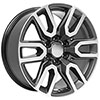 OE Wheels cv36-20090-6550-24mg | 20 Replica Wheel CV36 GMC Sierra 1500 Gunmetal Machined 20x9 GMC Yukon 1992-2022; 1992-2022 Alternate Image 2