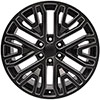 OE Wheels cv37-22090-6550-28b1m | 22 Replica Wheel CV37 GMC Sierra Rim 22x9 Black Milled Wheel GMC Yukon 1992-2022; 1992-2022 Alternate Image 1