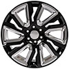 OE Wheels cv39-22090-6550-28b-ic | 22 Replica Wheel CV39 GMC Sierra Rim 22x9 Black and Chrome Wheel GMC Yukon 1992-2022; 1992-2022 Alternate Image 1