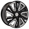 OE Wheels cv39-22090-6550-28b-ic | 22 Replica Wheel CV39 GMC Sierra Rim 22x9 Black and Chrome Wheel GMC Yukon 1992-2022; 1992-2022 Alternate Image 2