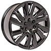 OE Wheels cv39-22090-6550-28b1-ib | 22 Replica Wheel CV39 GMC Sierra Rim 22x9 Satin w/Black Wheel Chevrolet Suburban 1500 1988-2022; 1988-2022 Alternate Image 2