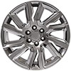 OE Wheels cv39-22090-6550-28hb-ic | 22 Replica Wheel CV39 GMC Sierra Rim 22x9 Hyper Wheel Chevrolet Suburban 1500 1988-2022; 1988-2022 Alternate Image 1