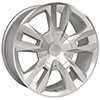 OE Wheels cv40-22090-6550-24ms | 22 Replica Wheel CV40 Tahoe Rim 22x9 Silver Machd Wheel Chevrolet Suburban 1500 1988-2022; 1988-2022 Alternate Image 2