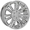 OE Wheels cv43-22090-6550-24c | 22 Replica Wheel CV43 Silverado Rim 22x9 Chrome Wheel GMC Sierra 1500 1999-2018; 1999-2018 Alternate Image 2