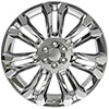 OE Wheels cv43-24100-6550-24c | 24 Replica Wheel CV43 Silverado Rim 24x10 Chrome Wheel Chevrolet Silverado 1500 1999-2018; 1999-2018 Alternate Image 1