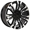 OE Wheels cv43-24100-6550-24mb | 24 Replica Wheel CV43 Silverado Machined 24x10 GMC Yukon 1992-2020; 1992-2020 Alternate Image 2