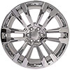 OE Wheels cv44-24100-6550-24c | 24 Replica Wheel CV44 GMC Sierra Denali Rim 24x10 Chrome Wheel Cadillac Escalade 1999-2020; 1999-2020 Alternate Image 1