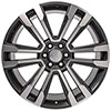 OE Wheels cv44-24100-6550-24mhb | 24 Replica Wheel CV44 Yukon Rim 24x10 Hyper Machd Wheel ET24 Cadillac Escalade 1999-2020; 1999-2020 Alternate Image 1