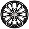 OE Wheels cv54-17080-6120-33mb | 17 Replica Wheel CV54 Fits Chevy Colorado ZR2 Black Machined 17x8 GMC Canyon 2015-2022; 2015-2022 Alternate Image 1