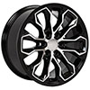 OE Wheels cv54-17080-6120-33mb | 17 Replica Wheel CV54 Fits Chevy Colorado ZR2 Black Machined 17x8 GMC Canyon 2015-2022; 2015-2022 Alternate Image 2