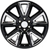 OE Wheels cv73-20085-6550-24b-ic | 20 Replica Wheel CV73 Tahoe Rim 20x8.5 Black Wheel Chevrolet Suburban 1500 1988-2022; 1988-2022 Alternate Image 2