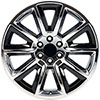 OE Wheels cv73-20085-6550-24c-ib | 20 Replica Wheel CV73 Tahoe Rim 20x8.5 Chrome w/Black Wheel Chevrolet Suburban 1500 1988-2022; 1988-2022 Alternate Image 2