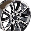 OE Wheels cv73-20085-6550-24c-ib | 20 Replica Wheel CV73 Tahoe Rim 20x8.5 Chrome w/Black Wheel Chevrolet Suburban 1500 1988-2022; 1988-2022 Alternate Image 1