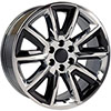 OE Wheels cv73b-22090-6550-24c-ib | 22 Replica Wheel CV73B Tahoe Rim 22x9 Chrome w/Black Wheel Chevrolet Silverado 1500 1999-2018; 1999-2018 Alternate Image 2