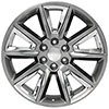 OE Wheels cv73b-22090-6550-24hb-ic | 22 Replica Wheel CV73B Tahoe Rim 22x9 Hyper w/Chrome Wheel Chevrolet Suburban 1500 1988-2020; 1988-2020 Alternate Image 1