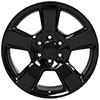 OE Wheels cv76-20090-6550-27b | 20 Replica Wheel CV76 Tahoe Rim 20x9 Black Wheel Chevrolet Suburban 1500 1988-2022; 1988-2022 Alternate Image 1