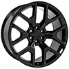 OE Wheels cv92-24100-6550-31b | 24 Replica Wheel CV92 GMC Sierra Rim 24x10 Black Wheel Chevrolet Tahoe 1995-2020; 1995-2020 Alternate Image 2