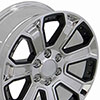 OE Wheels cv93-22090-6550-31c-ib | 22 Replica Wheel CV93 Silverado Rim 22x9 Chrome w/Black Wheel Cadillac Escalade 1999-2020; 1999-2020 Alternate Image 1