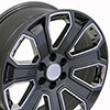 OE Wheels cv93-20085-6550-31g-ic | 20 Replica Wheel CV93 Silverado Rim 20x8.5 Gunmetal Wheel Chevrolet Silverado 1500 1999-2018; 1999-2018 Alternate Image 1