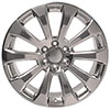 OE Wheels cv95-22090-6550-28p | 22 Replica Wheel CV95 Silverado Rim 22x9 Polished Wheel Cadillac Escalade 1999-2022; 1999-2022 Alternate Image 1