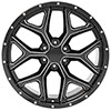 OE Wheels cv98-d22095-6550-24b1m | 22 Replica Wheel CV98 Silverado Rim 22x9.5 Satin Black Milled Wheel Cadillac Escalade 1999-2020; 1999-2020 Alternate Image 1