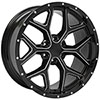 OE Wheels cv98-d22095-6550-24b1m | 22 Replica Wheel CV98 Silverado Rim 22x9.5 Satin Black Milled Wheel Cadillac Escalade 1999-2020; 1999-2020 Alternate Image 2