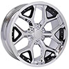 OE Wheels cv98-d22095-6550-24c-ib | 22 Replica Wheel CV98 Silverado Rim 22x9.5 Chrome Black Wheel Chevrolet Silverado 1500 1999-2018; 1999-2018 Alternate Image 2