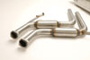 B&B Billy Boat Exhaust FBMW-0720 | Billy Boat B&B BMW E-24 635 Cat-back Exhaust System 3 Twin ROUND Rolled-Edge; 1988-1989 Alternate Image 4