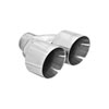 Flowmaster 15391 | Exhaust Tip - Dual 4.00 in. Angle Cut Polished SS Fits 2.50 in. Tubing - Weld on Alternate Image 2