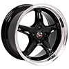 OE Wheels fr04a-d17090-4425-20bm | 17 Replica Wheel FR04 Mustang Cobra Rim 17x9 DD Black Wheel Ford Mustang (rear only) 1979-1993; 1979-1993 Alternate Image 2