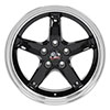 OE Wheels fr04b-d17090-5450-24bm | 17 Replica Wheel FR04 Mustang Cobra Rim 17x9 Black Wheel Ford Mustang 1994-2004; 1994-2004 Alternate Image 1