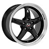 OE Wheels fr04b-d17090-5450-24bm | 17 Replica Wheel FR04 Mustang Cobra Rim 17x9 Black Wheel Ford Mustang 1994-2004; 1994-2004 Alternate Image 2