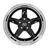 OE Wheels fr04b-d17105-5450-27bm | 17 Replica Wheel FR04 Mustang Cobra Rim 17x10.5 Black Wheel Ford Mustang (rear only) 1994-2004; 1994-2004 Alternate Image 1