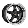 OE Wheels fr04b-d17105-5450-27bm | 17 Replica Wheel FR04 Mustang Cobra Rim 17x10.5 Black Wheel Ford Mustang (rear only) 1994-2004; 1994-2004 Alternate Image 2