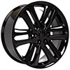 OE Wheels fr76-22090-6135-44b | 22 Replica Wheel FR76 F150 Rim22x9 Black Wheel Ford Expedition 2003-2022; 2003-2022 Alternate Image 2