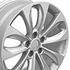 OE Wheels hy02-18075-5450-48s | 18 Replica Wheel HY02 Hyundai Wheel Rim 18x7.5 Silver Wheel Kia Forte 2010-2022; 2010-2022 Alternate Image 1